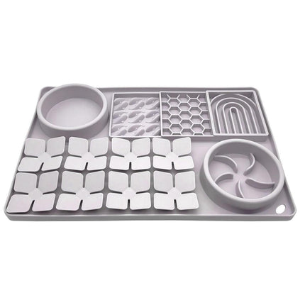 Silicone Pet Slow Food Bowl Tableware Anti Choke Plate Feeding Dish for Pets