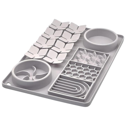 Silicone Pet Slow Food Bowl Tableware Anti Choke Plate Feeding Dish for Pets