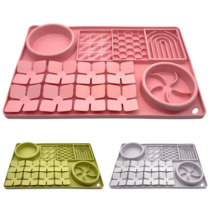 Silicone Pet Slow Food Bowl Tableware Anti Choke Plate Feeding Dish for Pets
