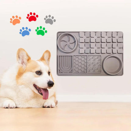 Silicone Pet Slow Food Bowl Tableware Anti Choke Plate Feeding Dish for Pets