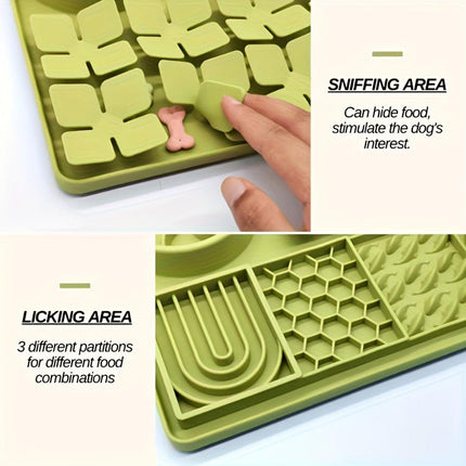 Silicone Pet Slow Food Bowl Tableware Anti Choke Plate Feeding Dish for Pets