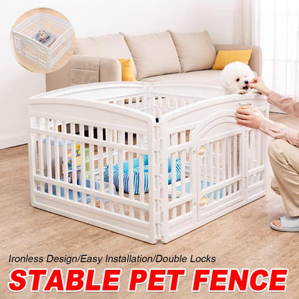 Foldable Indoor Dog Fence Playpen with Secure Gate for Small and Medium Pets