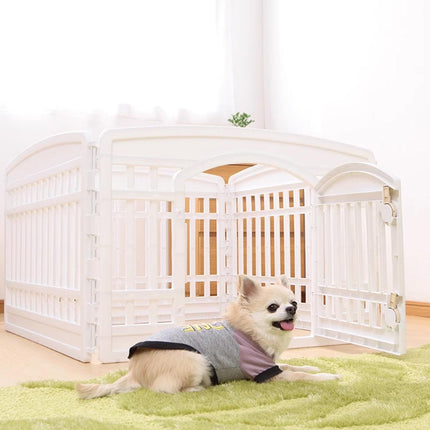 Foldable Indoor Dog Fence Playpen with Secure Gate for Small and Medium Pets