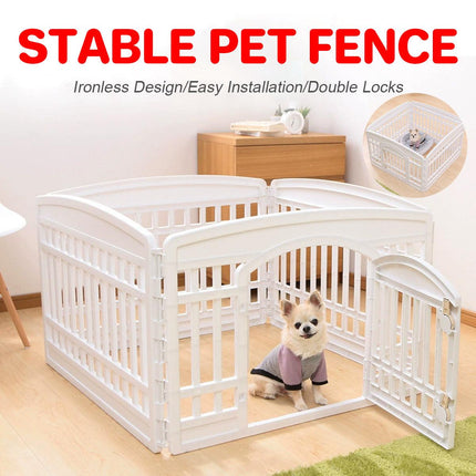 Foldable Indoor Dog Fence Playpen with Secure Gate for Small and Medium Pets