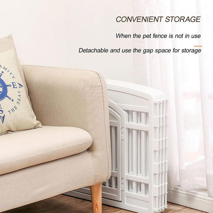 Foldable Indoor Dog Fence Playpen with Secure Gate for Small and Medium Pets