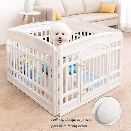 Foldable Indoor Dog Fence Playpen with Secure Gate for Small and Medium Pets