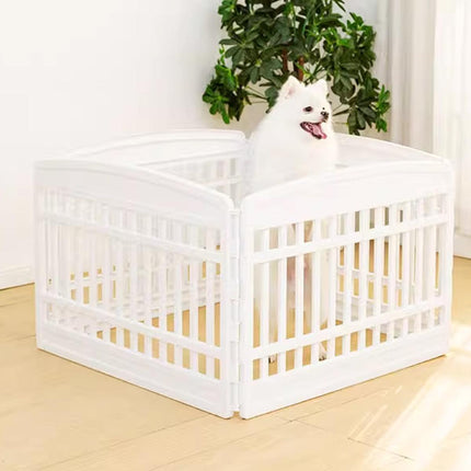 Foldable Indoor Dog Fence Playpen with Secure Gate for Small and Medium Pets
