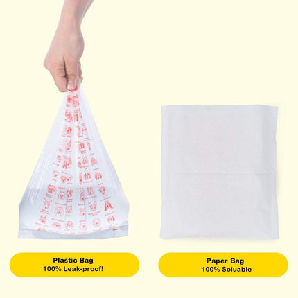100pcs Poop Pick Up Bags Portable Dog Cat Waste Bags Trash Disposal for Pets