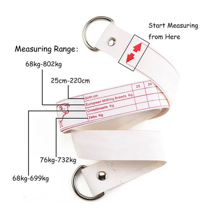 Measuring Tape Bovine Chest Weight Livestock Animal Body Ruler Cattle Weight