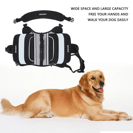 Outdoor Dog Backpack Waterproof Durable Lightweight with Reflective Strips