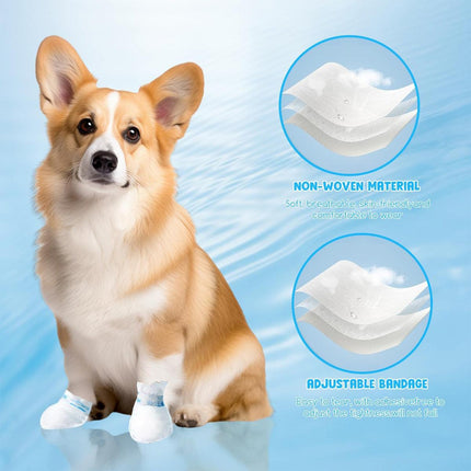 20pcs Disposable Footwear Covers for Dogs Pet Shoe Covers Waterproof Anti-Dirty