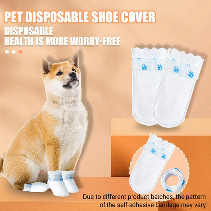 20pcs Disposable Footwear Covers for Dogs Pet Shoe Covers Waterproof Anti-Dirty