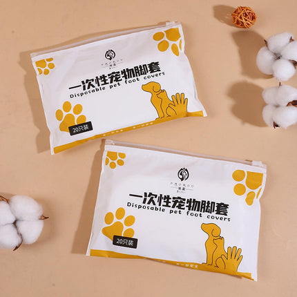 20pcs Disposable Footwear Covers for Dogs Pet Shoe Covers Waterproof Anti-Dirty