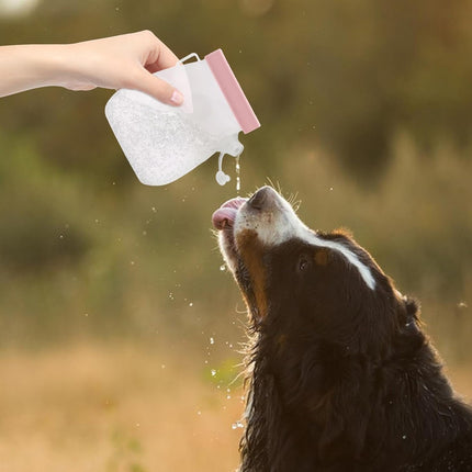 Portable Silicone Pet Outdoor Water Bottle 320ml Easy Clean for Pet Outdoor Use