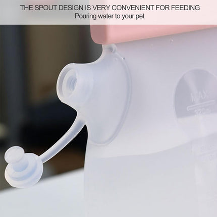 Portable Silicone Pet Outdoor Water Bottle 320ml Easy Clean for Pet Outdoor Use