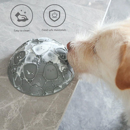 Pet Slow Food Bowl Silicone Double Sided Lick Bowl for Dogs and Cats Eating