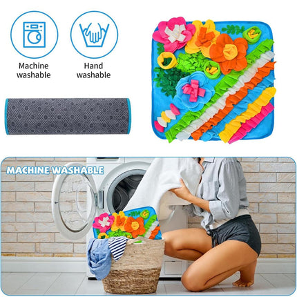 Pet Sniffing Mat Slow Feeder Puzzle Training Mat for Dogs and Cats Interactive