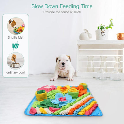 Pet Sniffing Mat Slow Feeder Puzzle Training Mat for Dogs and Cats Interactive