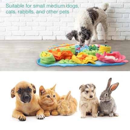 Pet Sniffing Mat Slow Feeder Puzzle Training Mat for Dogs and Cats Interactive