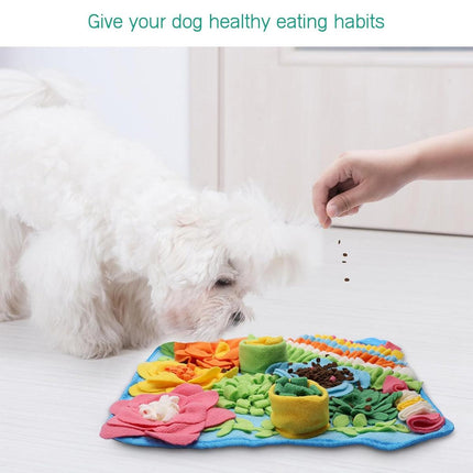 Pet Sniffing Mat Slow Feeder Puzzle Training Mat for Dogs and Cats Interactive