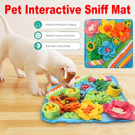 Pet Sniffing Mat Slow Feeder Puzzle Training Mat for Dogs and Cats Interactive