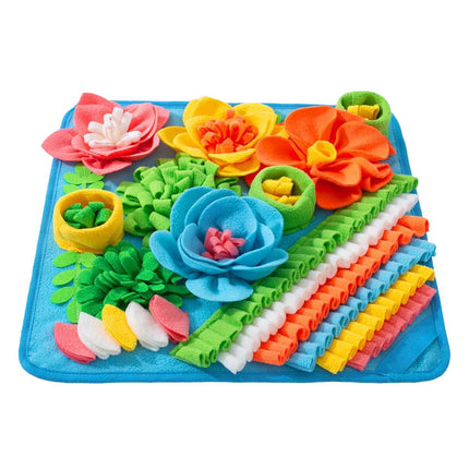Pet Sniffing Mat Slow Feeder Puzzle Training Mat for Dogs and Cats Interactive