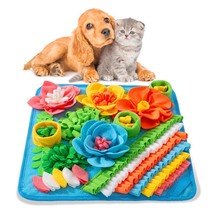 Pet Sniffing Mat Slow Feeder Puzzle Training Mat for Dogs and Cats Interactive