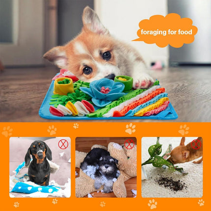 Pet Sniffing Mat Slow Feeder Puzzle Training Mat for Dogs and Cats Interactive