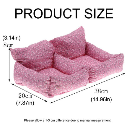 Pet Bed Cotton Sofa Style Hamster Sleeping Nest Pink Warm Small Animal House