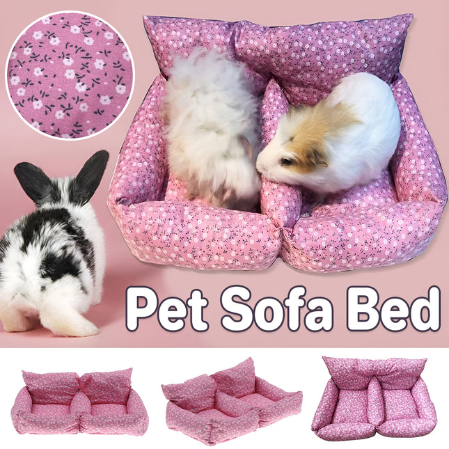 Pet Bed Cotton Sofa Style Hamster Sleeping Nest Pink Warm Small Animal House