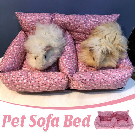 Pet Bed Cotton Sofa Style Hamster Sleeping Nest Pink Warm Small Animal House