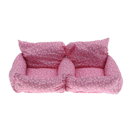 Pet Bed Cotton Sofa Style Hamster Sleeping Nest Pink Warm Small Animal House
