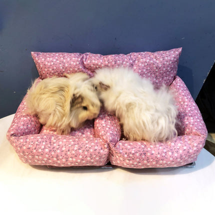 Pet Bed Cotton Sofa Style Hamster Sleeping Nest Pink Warm Small Animal House