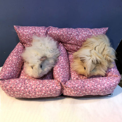 Pet Bed Cotton Sofa Style Hamster Sleeping Nest Pink Warm Small Animal House