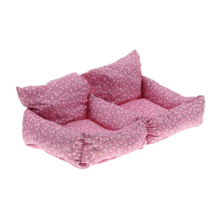 Pet Bed Cotton Sofa Style Hamster Sleeping Nest Pink Warm Small Animal House
