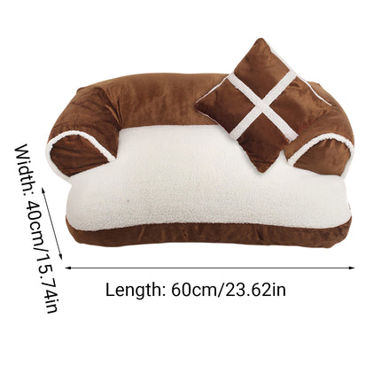 Warm Pet Bed Soft Dog Cat Kennel Mat for Winter Indoor Sleeping Supplies Use