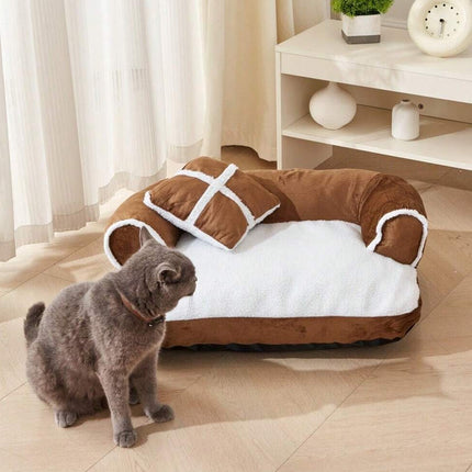 Warm Pet Bed Soft Dog Cat Kennel Mat for Winter Indoor Sleeping Supplies Use