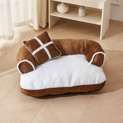 Warm Pet Bed Soft Dog Cat Kennel Mat for Winter Indoor Sleeping Supplies Use