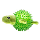 Dog Toy Rubber Spiky Ball Squeaky Chew Sound Interactive Pet Play Training