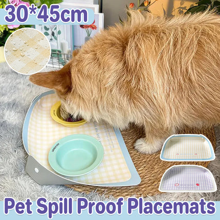 Pet Spill Proof Placemats for Dogs Cats Non Slip Waterproof Easy Clean Reusable