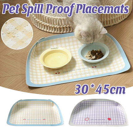Pet Spill Proof Placemats for Dogs Cats Non Slip Waterproof Easy Clean Reusable