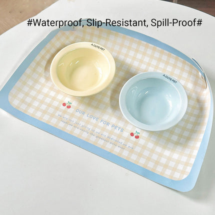 Pet Spill Proof Placemats for Dogs Cats Non Slip Waterproof Easy Clean Reusable