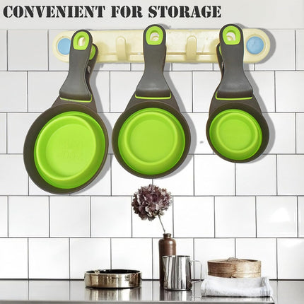Silicone Pet Food Scoop With Clip Long Handle Foldable Cat Dog Spoon Tool