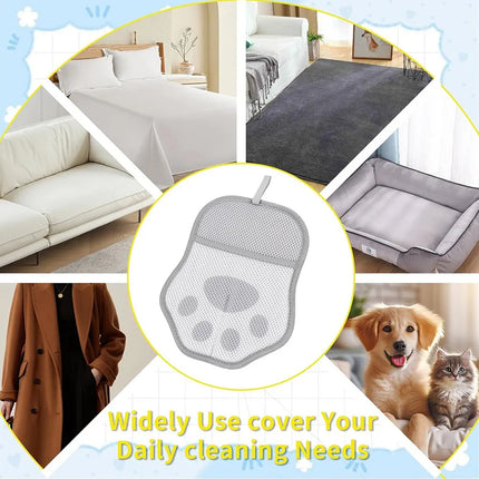 2Pcs Pet Hair Remover Gloves Dog Cat Grooming Deshedding Cleaning Mitt