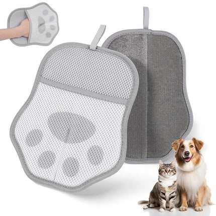 2Pcs Pet Hair Remover Gloves Dog Cat Grooming Deshedding Cleaning Mitt
