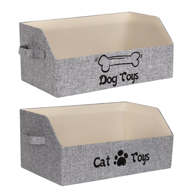 Portable Pet Toy Storage Box Foldable Organizer Snack Bag Pet Accessories Holder