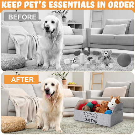 Portable Pet Toy Storage Box Foldable Organizer Snack Bag Pet Accessories Holder