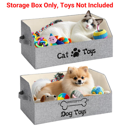 Portable Pet Toy Storage Box Foldable Organizer Snack Bag Pet Accessories Holder