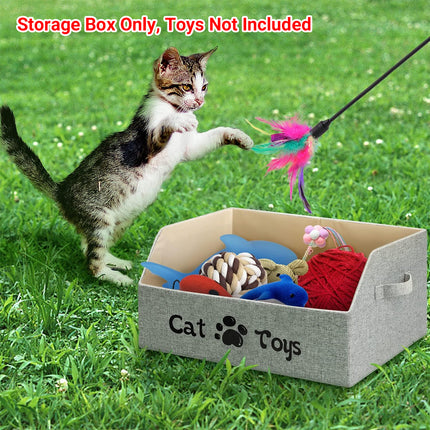 Portable Pet Toy Storage Box Foldable Organizer Snack Bag Pet Accessories Holder