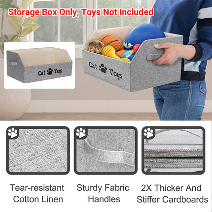 Portable Pet Toy Storage Box Foldable Organizer Snack Bag Pet Accessories Holder